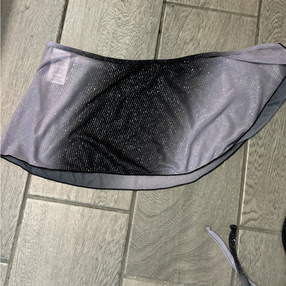 Capezio Ballet Wrap Skirt Small purple black sparkle wrap skirt ballet skirt